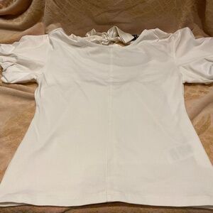 J. Crew new cotton/elastin cream top New